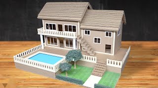 Maqueta de una casa de cartón Tutorial [upl. by Oetam608]