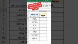 Je parie que mon nom de famille est plus long que ton prénom  nom  Astuce Excel [upl. by Terrence]