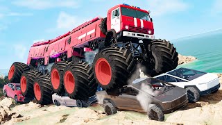 Monster Truck Crashes 31  Beamng drive [upl. by Eillit523]