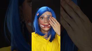 Coraline 🧵🪡💙 makeup halloween coraline [upl. by Osmond]