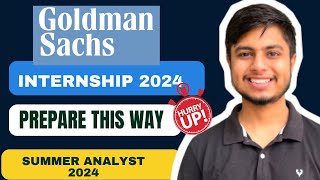 Goldman Sachs Internship 2024  Summer Analyst Program [upl. by Rovner]