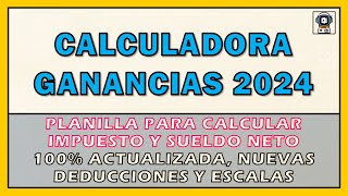 CALCULADORA GANANCIAS JULIO 2024 sabé cuánto vas a pagar [upl. by Aknayirp451]