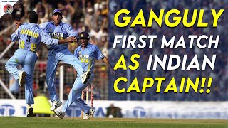 Sourav Ganguly First Match as INDIAN CAPTAIN Ganguly Leads India FIRST TIME EVER  Singapore 1999 [upl. by Abdulla]