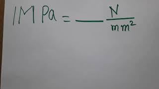 Mpa to N mm2 Mega pascal [upl. by Sassan]