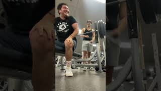 295lb Benching PR BLURAYANGEL [upl. by Ecaidnac]