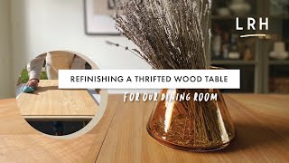 How I Stripped  Refinished an Old Wood Dining Table  Thrifted Furniture Flip [upl. by Oniluap3]