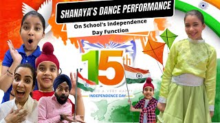 Shanaya’s Dance Performance On School’s Independence Day Function  RS 1313 VLOGS [upl. by Araiek]