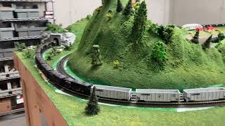 Norfolk Southern trains and Hershey train on my layout [upl. by Anelrats]