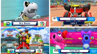 All 4 Rematches of Rival Showdown  Mario amp Sonic at the London 2012 Olympic Games Wii U [upl. by Ecineg]