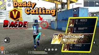 OMG  Daddy Calling in my game🤩 V  Badge youtuber🔥 Garena Free Fire [upl. by Tristram]