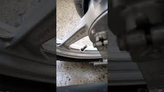 Splendor alloy wheel welding repairing rim weldingshorts [upl. by Petrine]