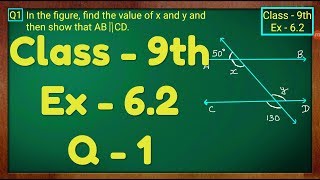 Class  9th Ex  62 Q 1 Lines and Angles Maths NCERT CBSE [upl. by Suoivart]