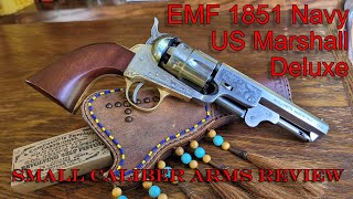 EMF 1851 Navy US Marshall Deluxe  Fancy Black Powder Reproduction [upl. by Marl]