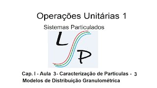 Cap I Caracterização de Partículas 3  Modelos de Distribuição Granulométrica [upl. by Yasnyl]