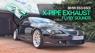 BMW 650i XPipe exhaust beforeafter sound  flyby [upl. by Stutman]