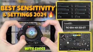 NEW😱BEST SENSITIVITY amp SETTINGS 2024🔥 4 Finger Claw Gyroscope  PUBG MOBILE [upl. by Luttrell]