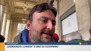 Grottaglie Leonardo Lunedi 2 ore di sciopero [upl. by Akinyt]