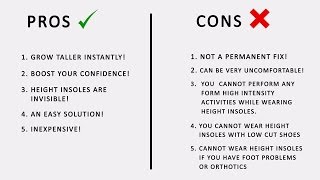 PROS amp CONS OF HEIGHT INSOLES [upl. by Nojed468]