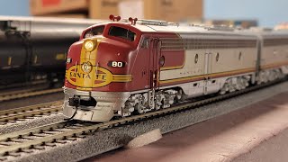 ATSF E8 Transporting Passengers Around The Layout train railway railroad [upl. by Anale]