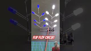 FlipFlop LED Chaser Circuit diy led electronics howtomake experiment lifehacks shorts [upl. by Opiak]