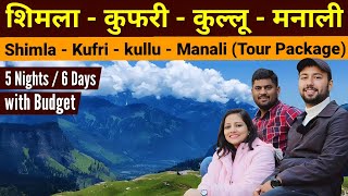 Shimla Kufri kullu Manali tour package  Shimla Manali tour  Manali Tourist Places  Rohtang pass [upl. by Madella]