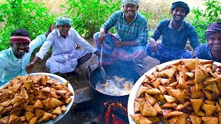 SAMOSA  Street Samosa Recipe  Healthy South Indian Potato Onion Crispy Samosa Cooking In Village [upl. by Gnek]