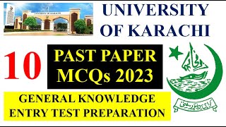 Karachi University Past Paper 2023 General Knowledge MCQS Solved University of Karachi Past Paper [upl. by Mahmud]