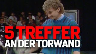 Legendär – Rudi Völler trifft 5 Mal an der Torwand  Aktuelles Sportstudio 1985 [upl. by Cleo63]