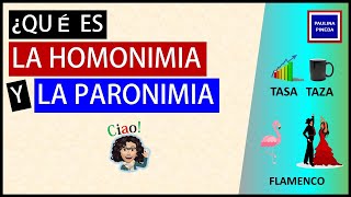 LA HOMONIMIA Y PARONIMIA [upl. by Aneram]