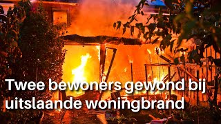 Twee bewoners gewond bij uitslaande woningbrand in Waalre [upl. by Suivatal]