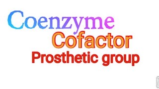 Coenzyme  Cofactor  Prosthetic group  Biochemistry coenzyme cofactors cofactor enzymes [upl. by Eadrahs996]