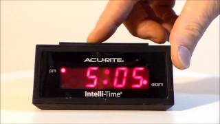 AcuRite 13002 Intelli Time Electric Digital Alarm Clock [upl. by Nivar]