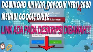 Cara Unduh Aplikasi Dapodik Versi 2020 Melalui Google Drive Beserta Panduanya [upl. by Drofyar275]