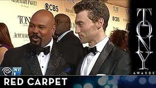 2014 Tony Awards  James Monroe Iglehart and Bryce Pinkham on the Audemars Piguet Red Carpet [upl. by Halliday434]