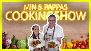 MIN amp PAPPAS COOKINGSHOW 1  CHEDDAR amp MOZARELLA PANERAD KYCKLING MED POTATIS [upl. by Arret356]