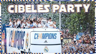 CHAMPIONS LEAGUE PARTY at CIBELES  Real Madrid [upl. by Noivart702]