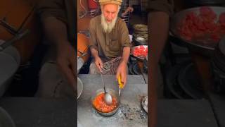 Peshawar Old baba making Karahi  Peshawar Famous Street food food streetfood foodie [upl. by Edrea]