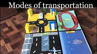 How to make project on Transportation  Kids project  school project [upl. by Valda]