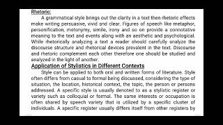 Stylistics  stylistics as Link between linguistics and literature complete notes [upl. by Lejeune]