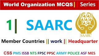 SAARC 50 Important MCQs World Organization [upl. by Guntar]