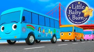 Ten Little Buses  Nursery Rhymes for Babies by LittleBabyBum  ABCs and 123s [upl. by Lysander466]