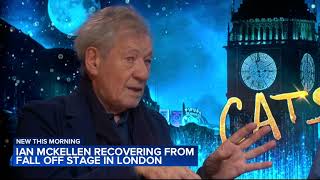 Ian McKellen recovering after falling off stage during London performance [upl. by Marelya]