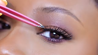 This lash tutorial will have you applying your false eyelashes PERFECTLY [upl. by Gambell869]