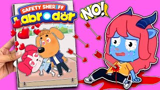 Sheriff Labrador Adultery Secret  Make Quiet Book Sheriff Labrador ❤️DIY Paper [upl. by Egiarc]