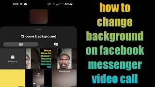 how to change background on facebook messenger video call [upl. by Jany429]