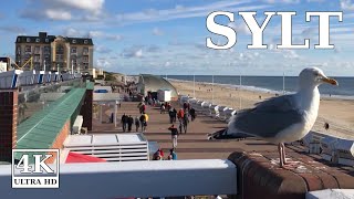 Innenstadt  Promenade Westerland Sylt 🇩🇪 4K UHD virtual walking Deutschland [upl. by Saihtam560]