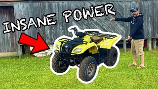 Why You Should Buy A Suzuki Ozark 250 FourWheeler Over a Honda Recon [upl. by Shantee]