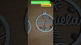 Esferas Navideñas Personalizadas de 16 CM ñ 🌲🎁🎉cortelaser esferasnavideñas SCULPFUNReal [upl. by Adnawyek]