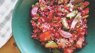 Purple Bulgur Salad سلطة البرغل البنفسجية [upl. by Georgette]