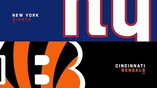 Cincinnati Bengals vs New York Giants Live Stream amp Play By Play [upl. by Lemrac952]